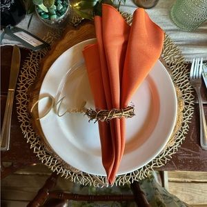 50 Gold Tree/Rustic Chargers for Wedding/Event